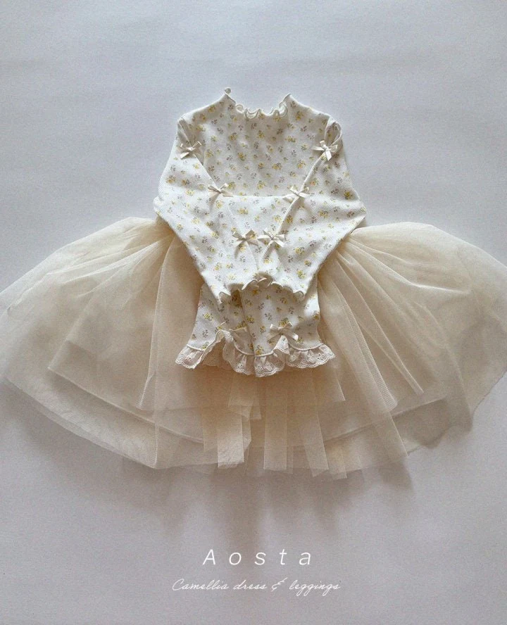 Aosta - Korean Baby Fashion - #babylifestyle - Camellia One-piece - 5