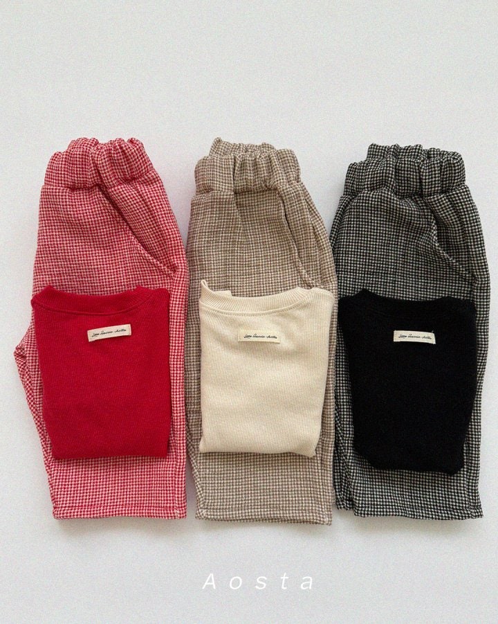 Aosta - Korean Baby Fashion - #babyoninstagram - Check Pants - 10