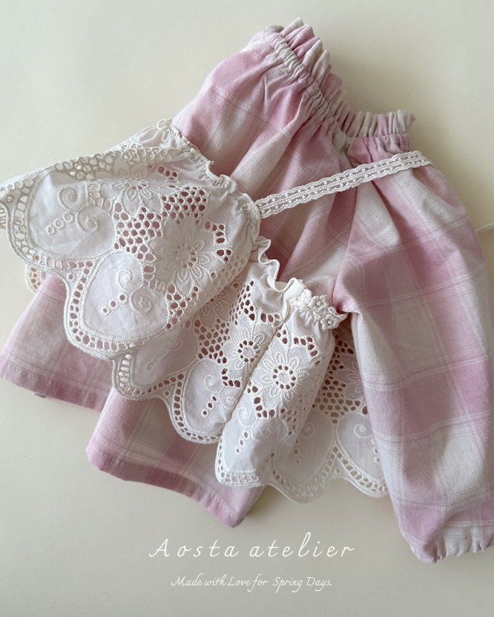 Aosta - Korean Baby Fashion - #babylifestyle - Le Check Blouse - 4