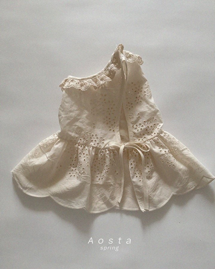 Aosta - Korean Baby Fashion - #babyoninstagram - Lace Cotton Blouse - 2