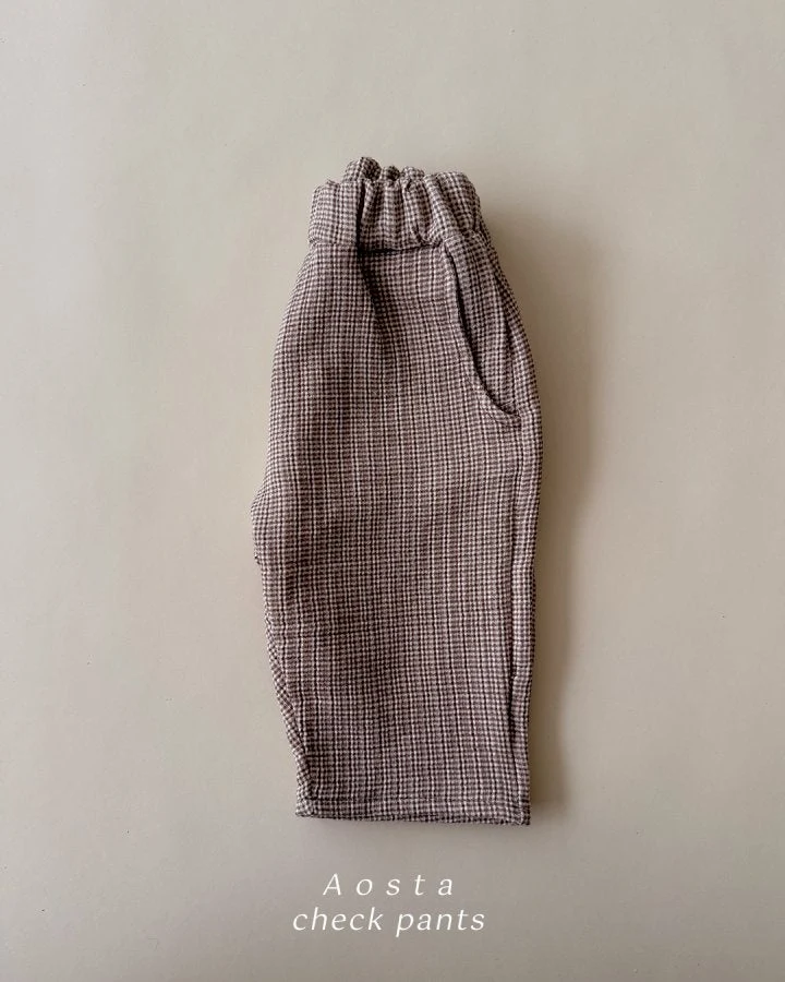 Aosta - Korean Baby Fashion - #babyootd - Check Pants - 11