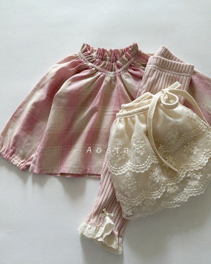 Aosta - Korean Baby Fashion - #babyootd - Le Check Blouse - 5