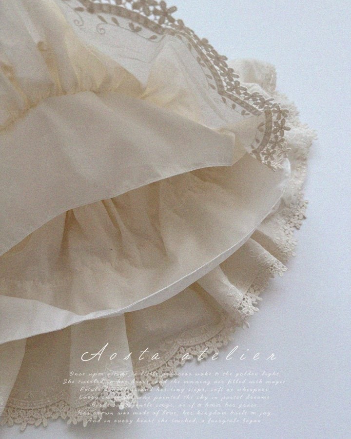 Aosta - Korean Baby Fashion - #babyootd - Lace Tiered Blouse - 2