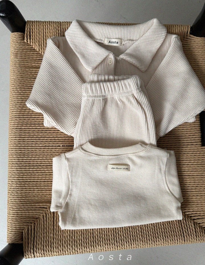 Aosta - Korean Baby Fashion - #babyoutfit - Waffle Pants - 11