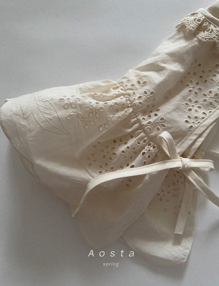 Aosta - Korean Baby Fashion - #babyootd - Lace Cotton Blouse - 4