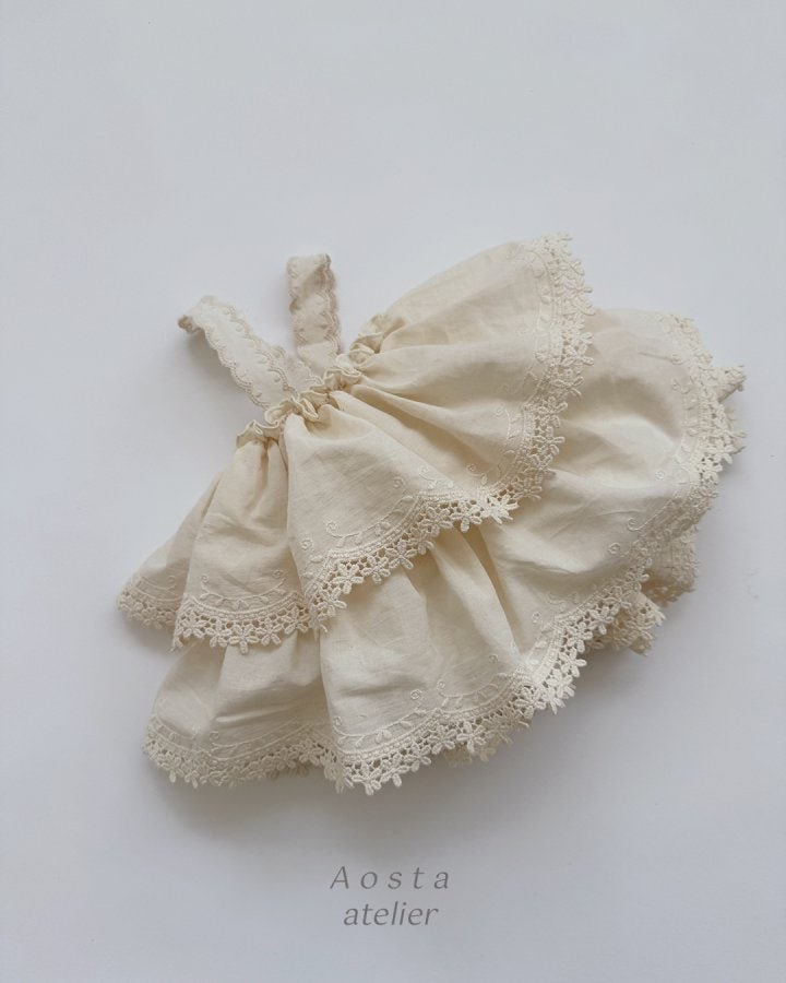 Aosta - Korean Baby Fashion - #babyoutfit - Lace Tiered Blouse - 3