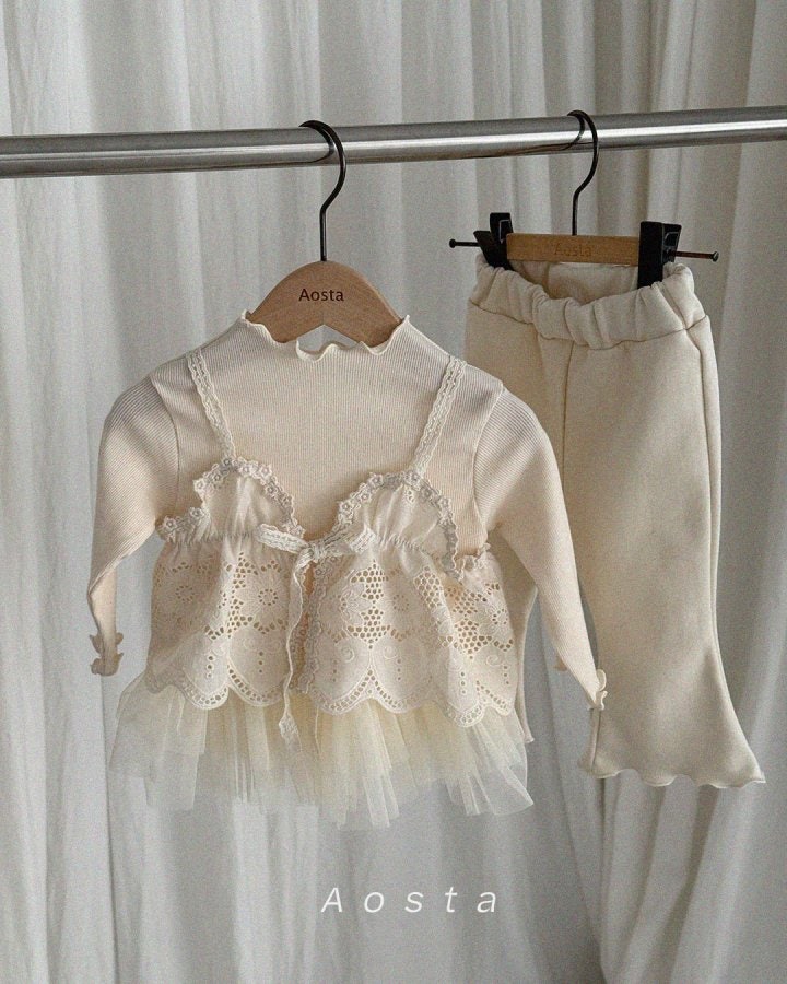Aosta - Korean Baby Fashion - #babyoutfit - Lace Bustier - 2