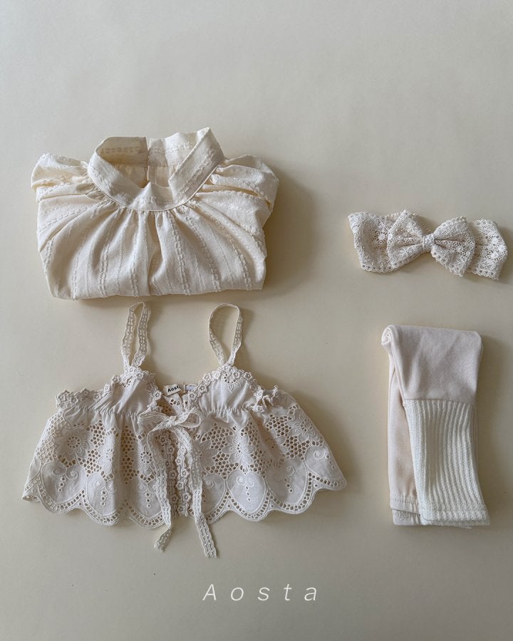 Aosta - Korean Baby Fashion - #babyoutfit - Lace Bustier - 3