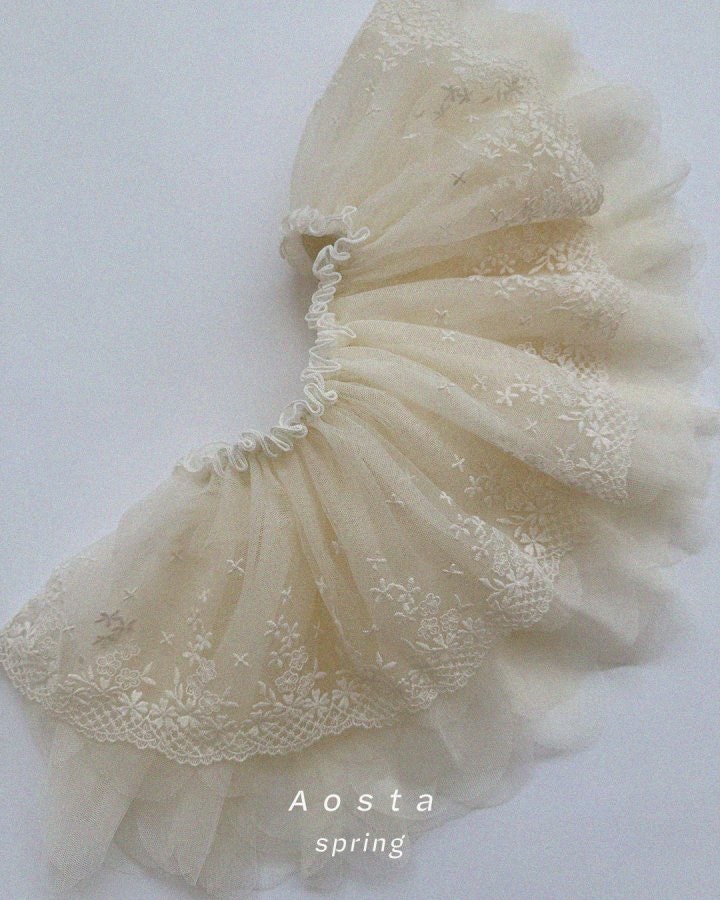 Aosta - Korean Baby Fashion - #babyoutfit - Lace Tulle Skirt - 2