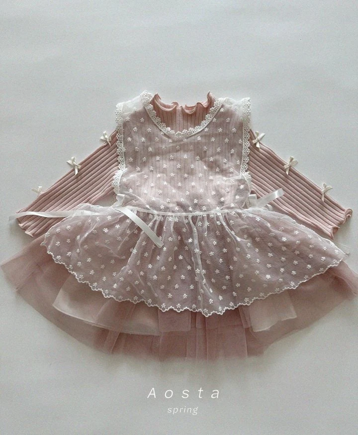Aosta - Korean Baby Fashion - #babyoutfit - Camellia One-piece - 8
