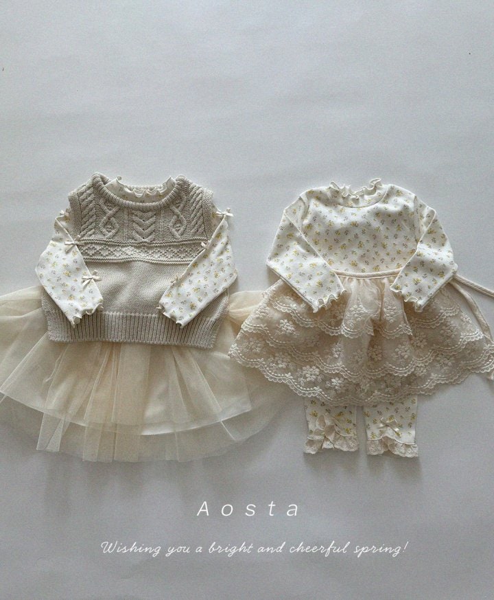 Aosta - Korean Baby Fashion - #babyoutfit - Camellia Tee - 8