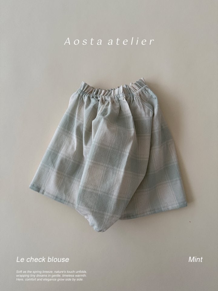Aosta - Korean Baby Fashion - #babywear - Le Check Blouse - 8
