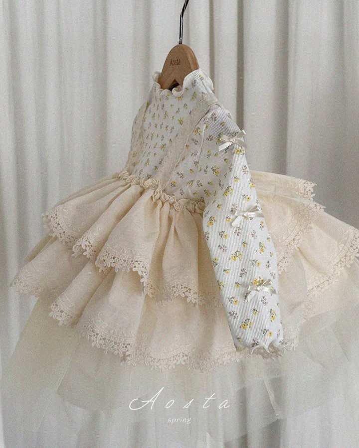 Aosta - Korean Baby Fashion - #babywear - Lace Tiered Blouse - 5