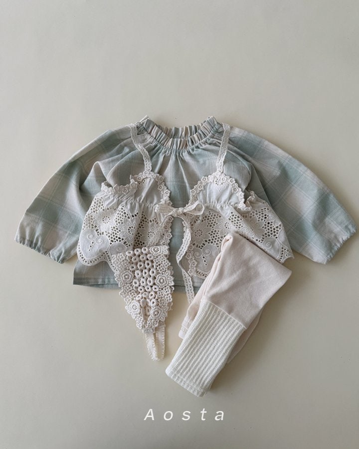 Aosta - Korean Baby Fashion - #babyoutfit - Lace Bustier - 4