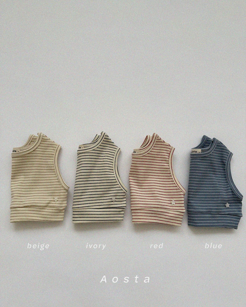 Aosta - Korean Baby Fashion - #onlinebabyboutique - Choco Star Vest - 2