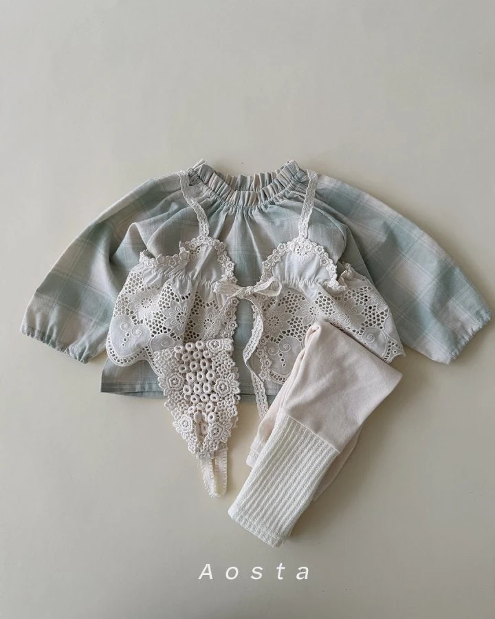 Aosta - Korean Baby Fashion - #onlinebabyboutique - Le Check Blouse - 9