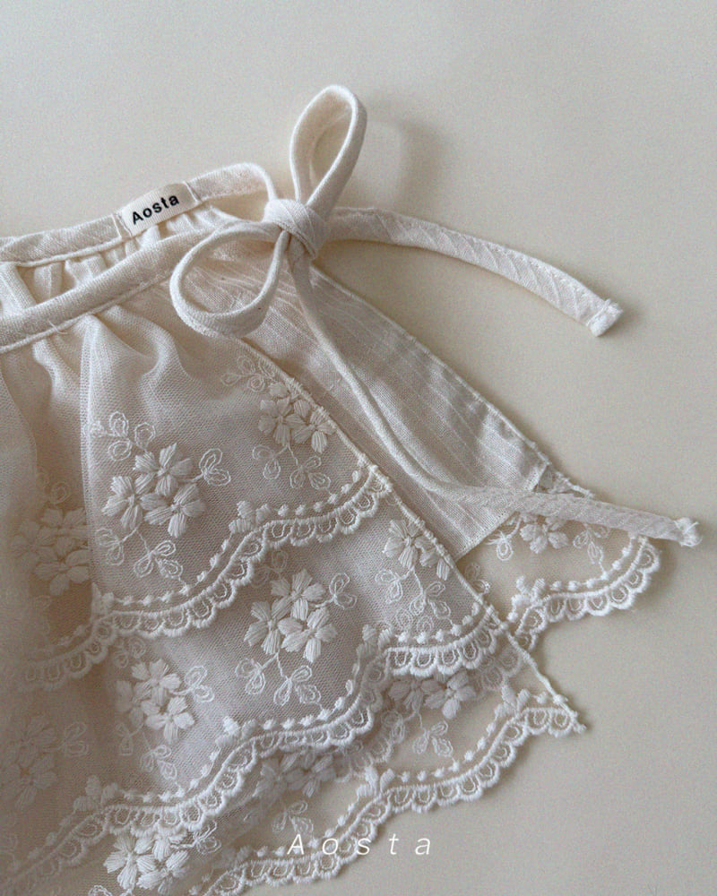 Aosta - Korean Baby Fashion - #onlinebabyboutique - Lace Muse Skirt - 3