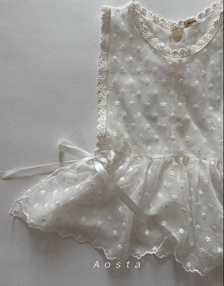 Aosta - Korean Baby Fashion - #onlinebabyboutique - Lace Vest - 2
