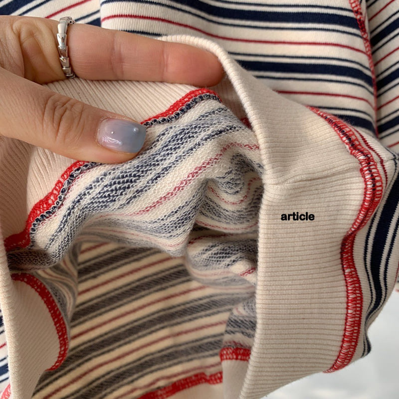 Article - Korean Children Fashion - #Kfashion4kids - Multi-Line Sweatshirt - 3