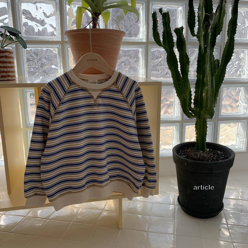 Article - Korean Children Fashion - #childofig - Multi-Line Sweatshirt - 8