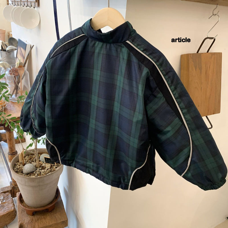 Article - Korean Children Fashion - #childrensboutique - Check Reflective Jacket - 6