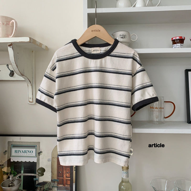 Article - Korean Children Fashion - #childrensboutique - Punch Stripe Tee - 2