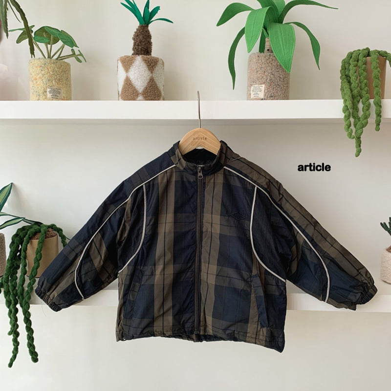 Article - Korean Children Fashion - #designkidswear - Check Reflective Jacket - 7