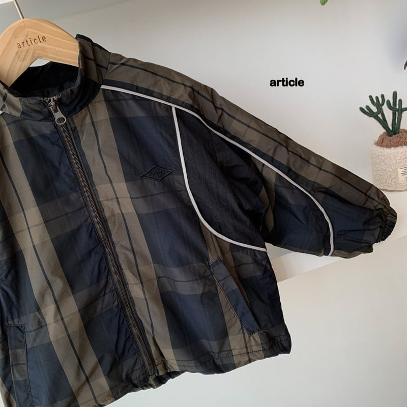 Article - Korean Children Fashion - #fashionkids - Check Reflective Jacket - 9
