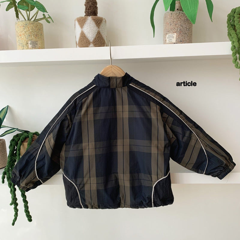 Article - Korean Children Fashion - #kidsshorts - Check Reflective Jacket - 10
