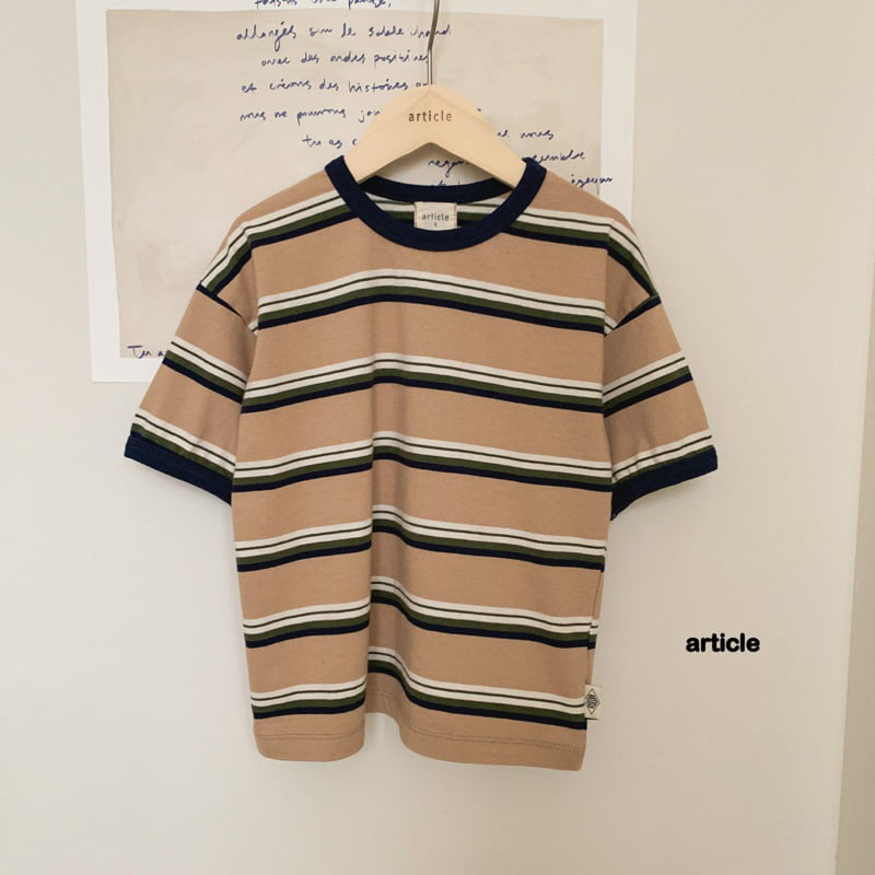 Article - Korean Children Fashion - #kidsshorts - Punch Stripe Tee - 6