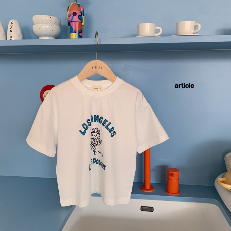 Article - Korean Children Fashion - #kidsshorts - Little Dodgers Tee - 3