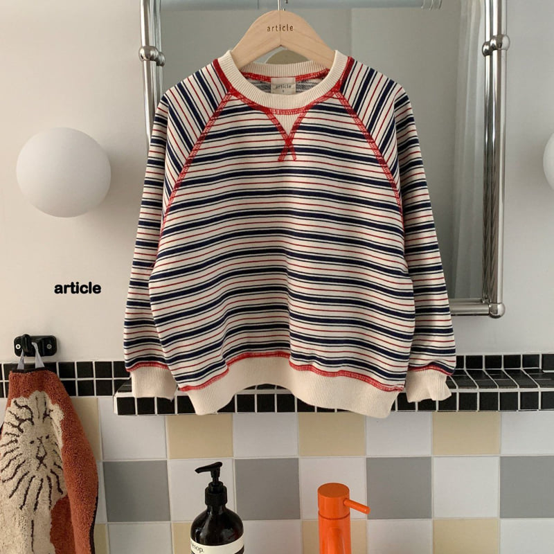 Article - Korean Children Fashion - #kidsstore - Multi-Line Sweatshirt