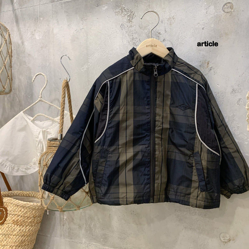 Article - Korean Children Fashion - #kidsstore - Check Reflective Jacket - 11