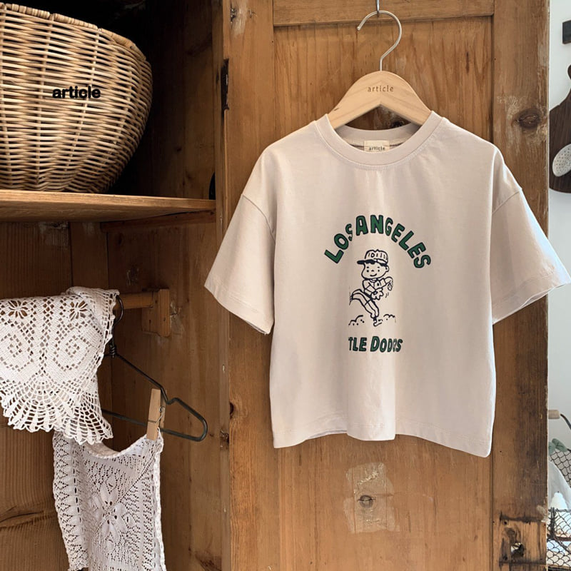 Article - Korean Children Fashion - #kidsshorts - Little Dodgers Tee - 4