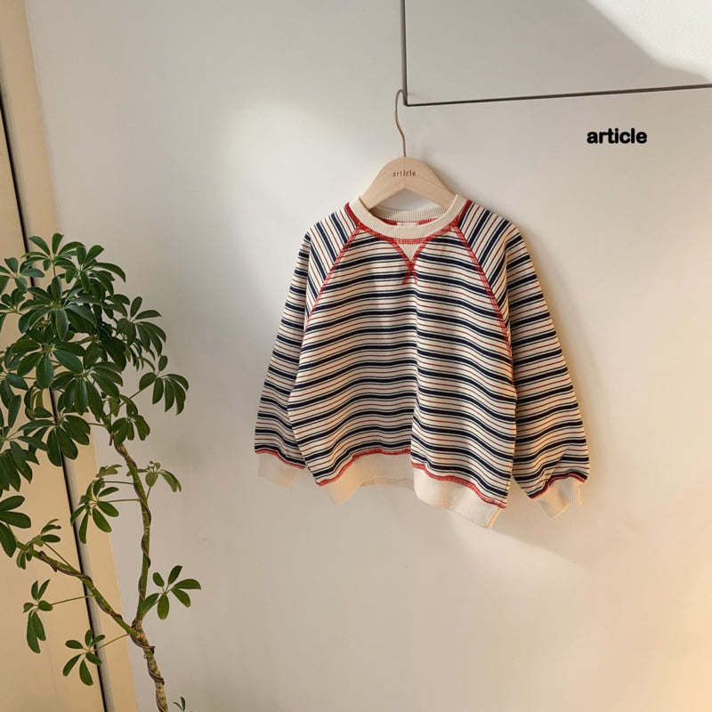 Article - Korean Children Fashion - #kidzfashiontrend - Multi-Line Sweatshirt - 2