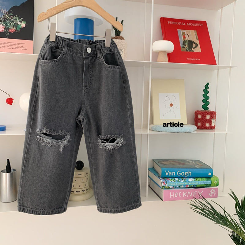 Article - Korean Children Fashion - #kidzfashiontrend - Grunge Denim Pants - 5