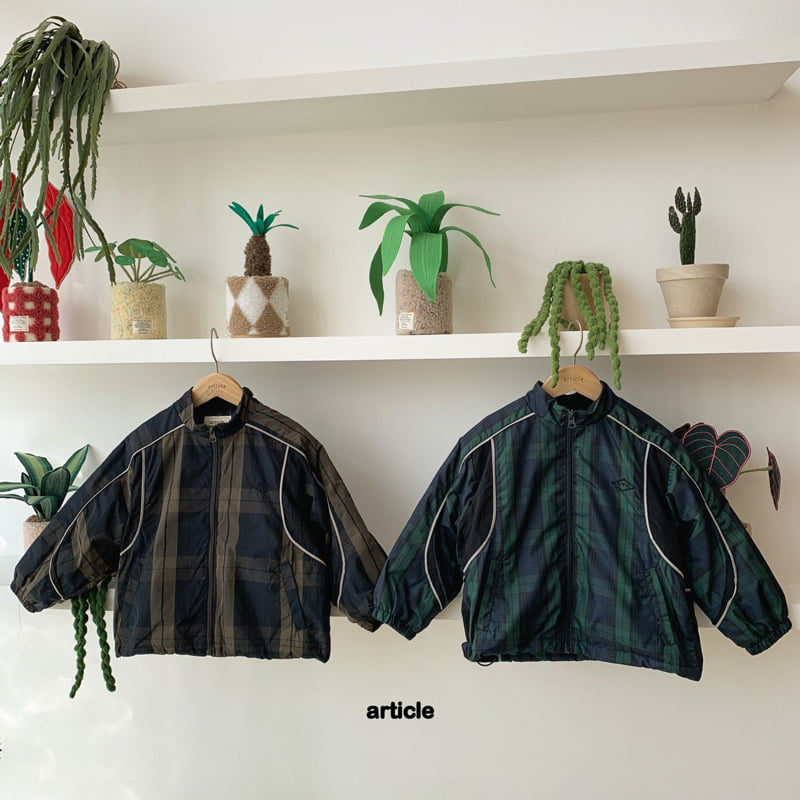 Article - Korean Children Fashion - #magicofchildhood - Check Reflective Jacket