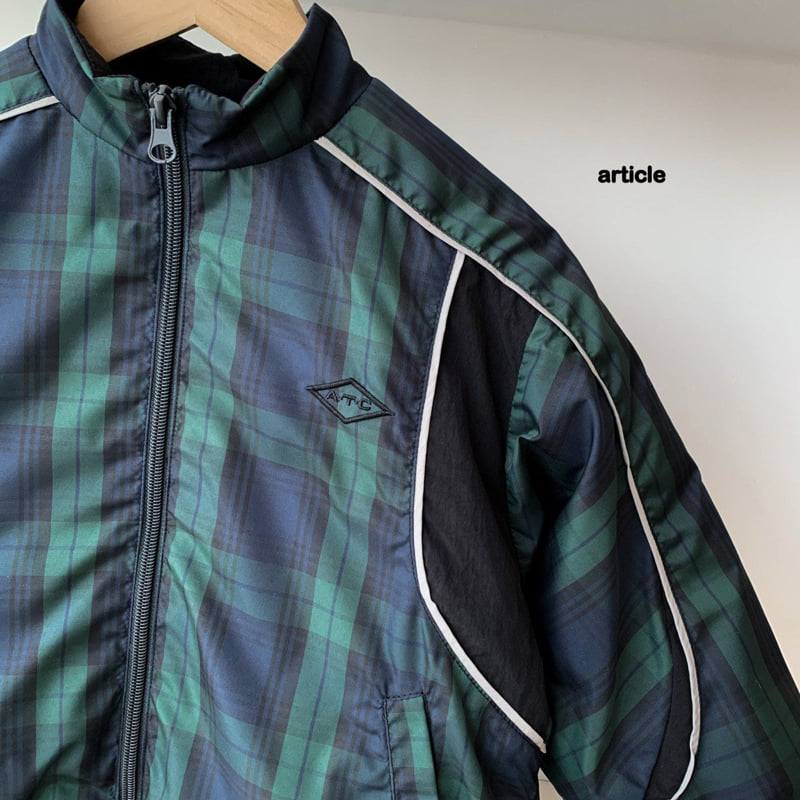 Article - Korean Children Fashion - #prettylittlegirls - Check Reflective Jacket - 3