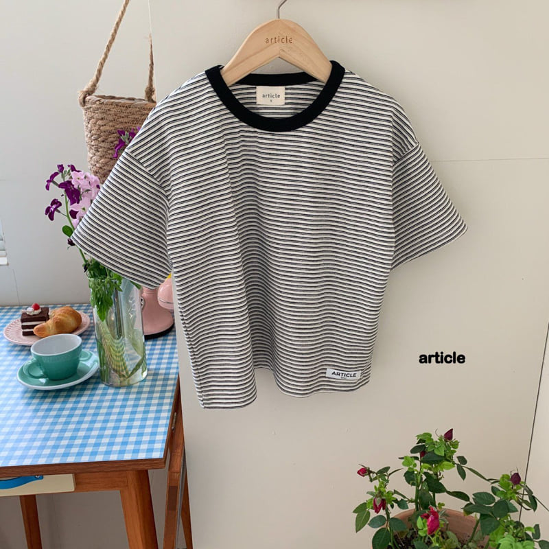 Article - Korean Children Fashion - #todddlerfashion - Soft Stripe Tee - 3