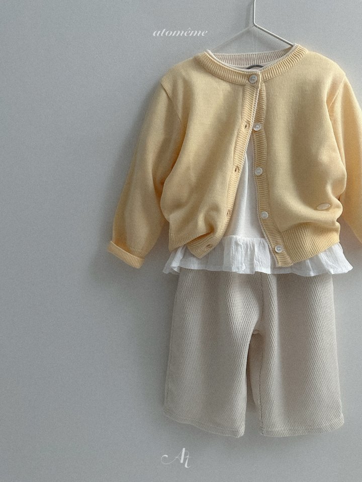 Atomeme - Korean Baby Fashion - #onlinebabyboutique - Color Neck Knit Cardigan - 10