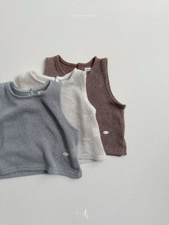 Atomeme - Korean Baby Fashion - #onlinebabyshop - Mini Knit Vest