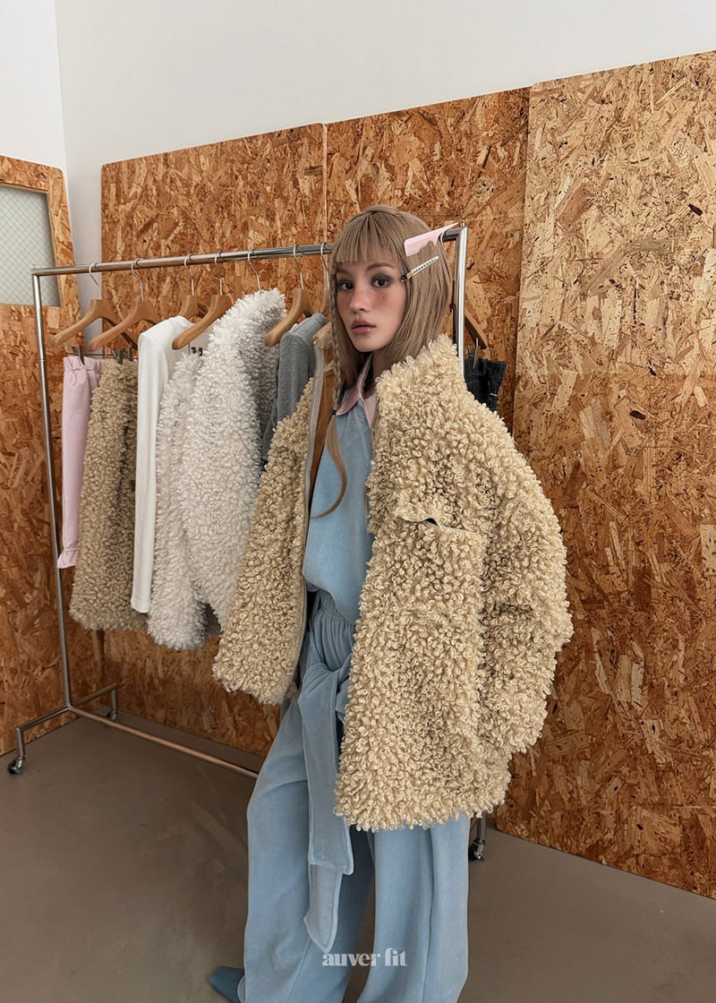 Auver_Fit - Korean Women Fashion - #womensfashion - Poodle Shearling Jumper - 4