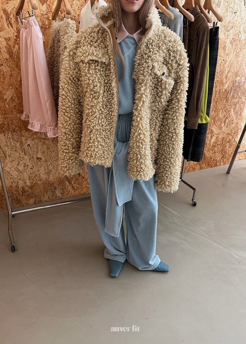 Auver_Fit - Korean Women Fashion - #momslook - Poodle Shearling Jumper - 6