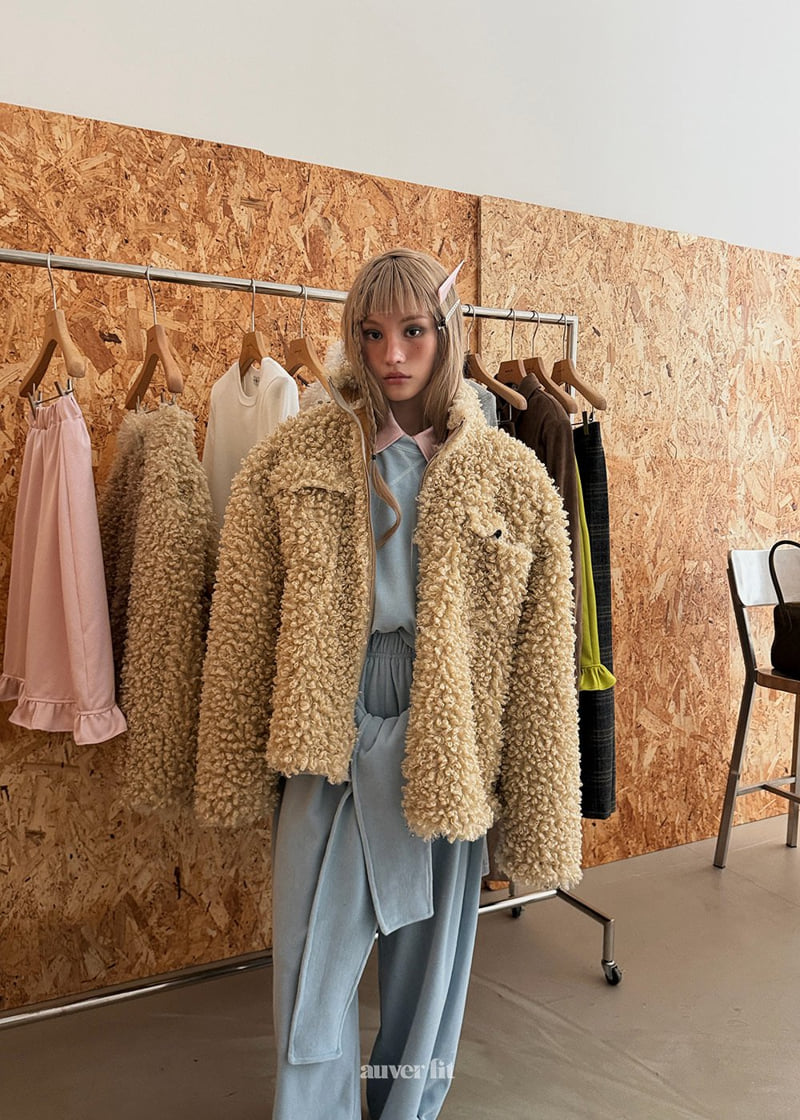 Auver_Fit - Korean Women Fashion - #momslook - Poodle Shearling Jumper - 8