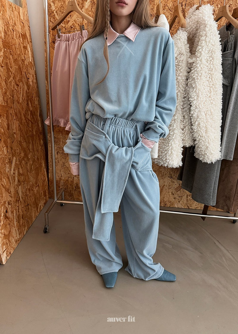 Auver_Fit - Korean Women Fashion - #momslook - Velour Cover Training Pants - 7
