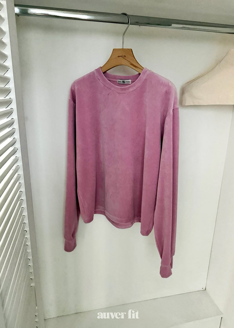 Auver_Fit - Korean Women Fashion - #momslook - Velour Long Sleeve Tee - 11
