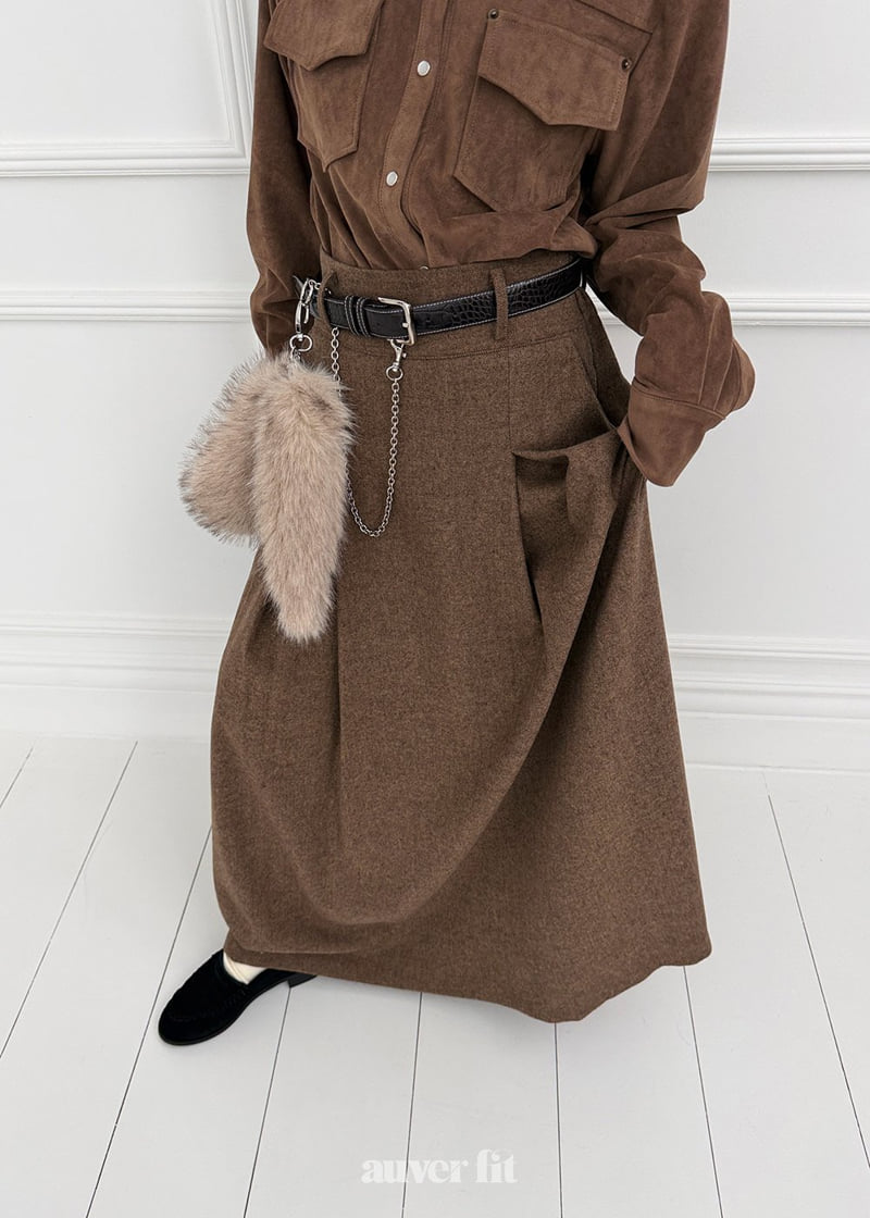 Auver_Fit - Korean Women Fashion - #thelittlethings - Herringbone Double Pleat Skirt - 4