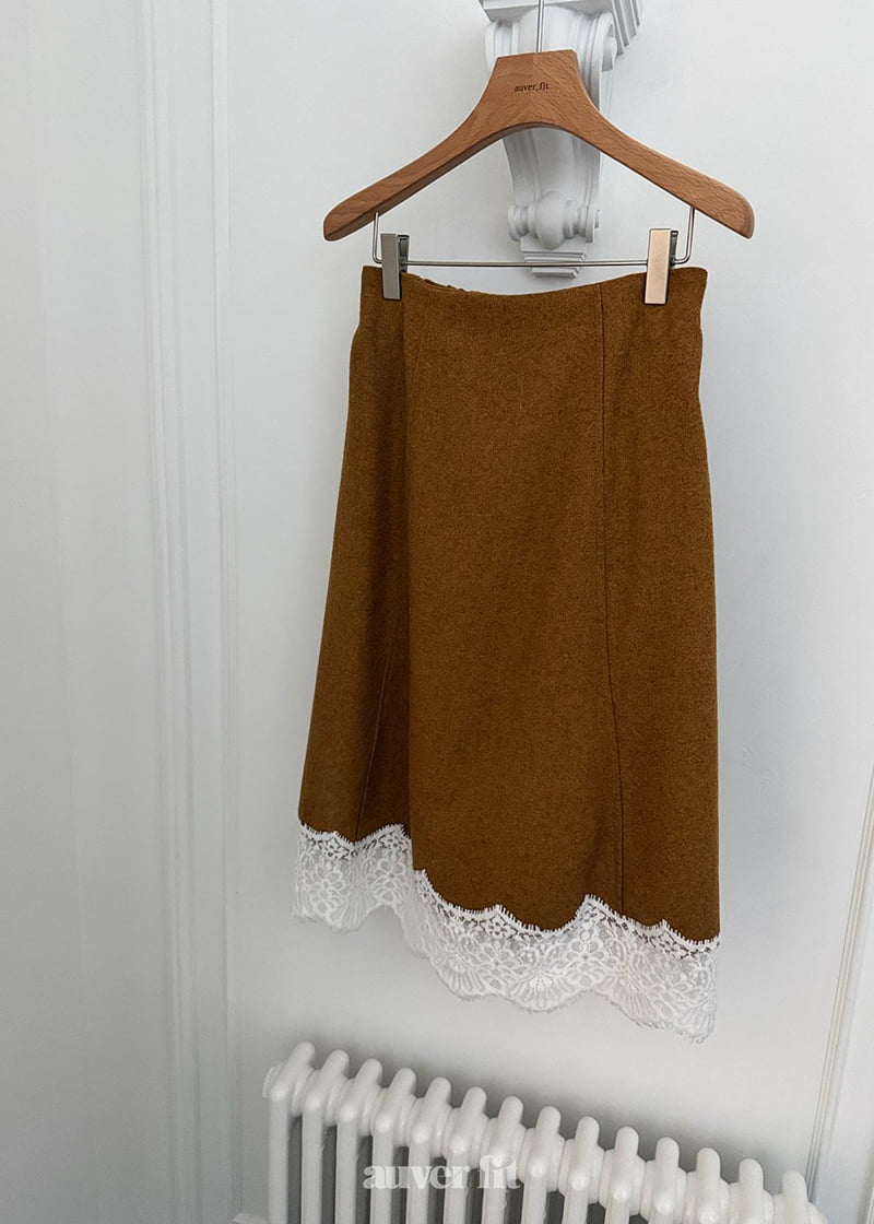 Auver_Fit - Korean Women Fashion - #pursuepretty - Wool Lace Skirt - 5