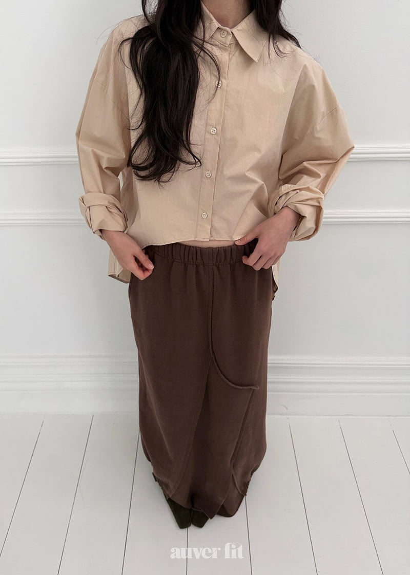 Auver_Fit - Korean Women Fashion - #restrostyle - Open Pants Long Skirt - 5