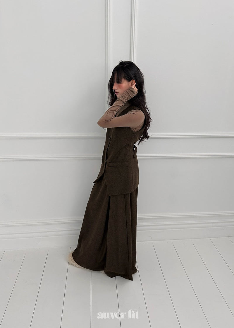 Auver_Fit - Korean Women Fashion - #pursuepretty - Herringbone Half Vest - 4